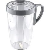 24 oz Tall Cup includes Handled Lip Ring Replacement Part Compatible with NutriBullet 600W 900W Blenders NB-101B NB-101S