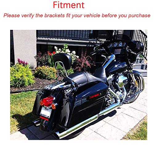 Detachable Chrome Passenger Backrest Sissy Bar w/Pad & 4-Point Docking Kit & Stealth Luggage Rack For 2014-2019 Harley Davidson Touring Electra Glide Road Glide Road King Street Glide - Thumbnail 6