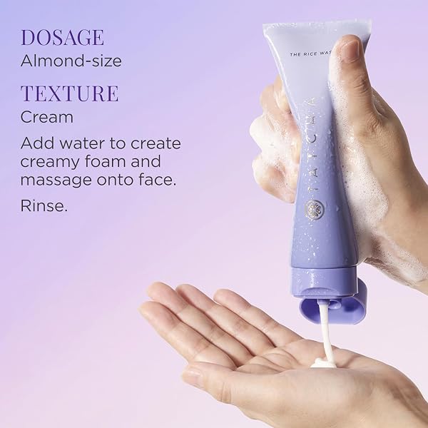 TATCHA THE RICE WASH | SOFT CREAM FACIAL CLEANSER WASHES AWAY BUILDUP WITHOUT STRIPPING SKIN FOR A SOFT, LUMINOUS COMPLEXION | 4 OZ