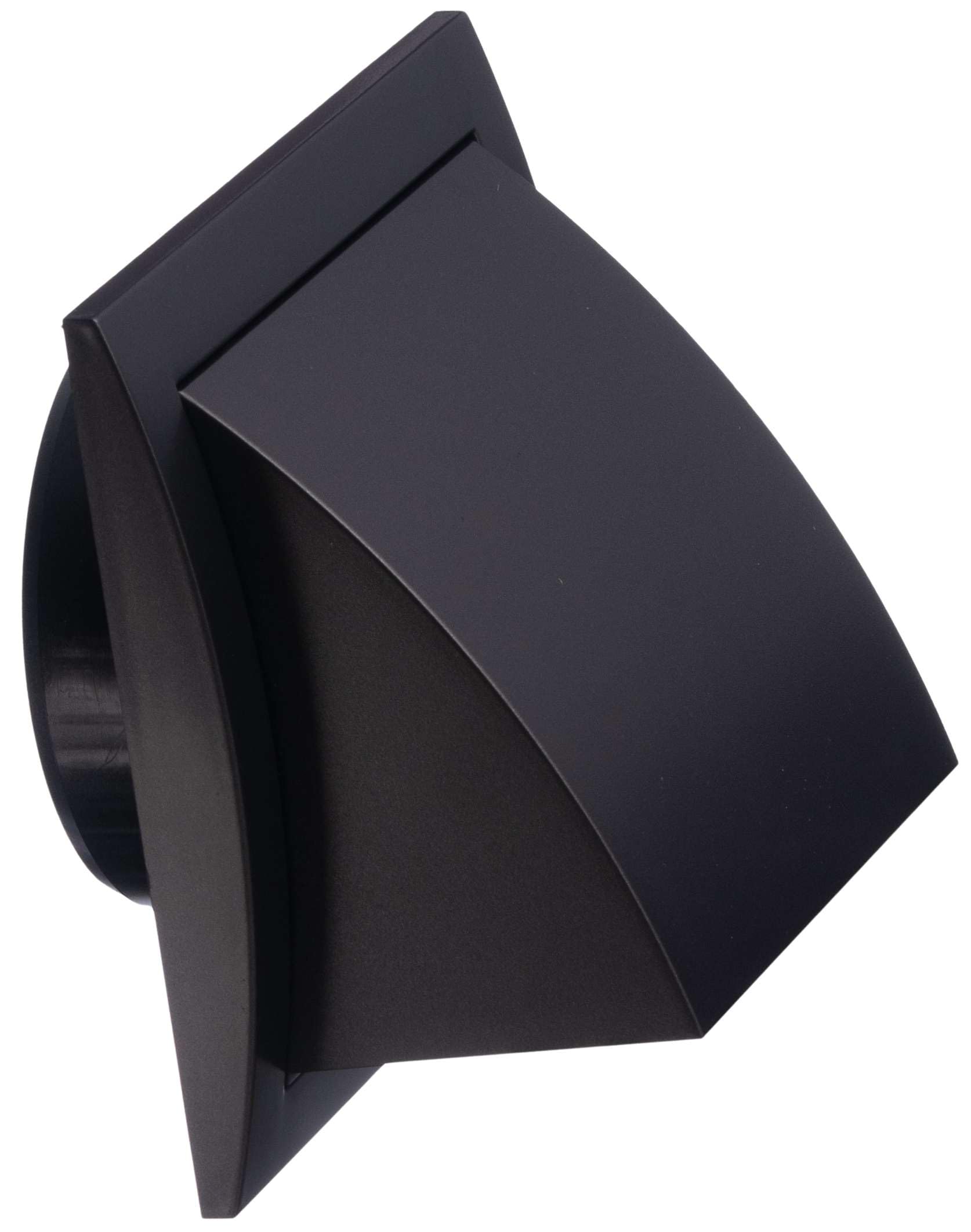EUROPLAST Ø 100mm / 4'' Cowled Duct Cover with Gravity Flap - Ventilation Grille with Rain and Wind Protection - External Air Vent Covers - ABS Plastic Anthracite