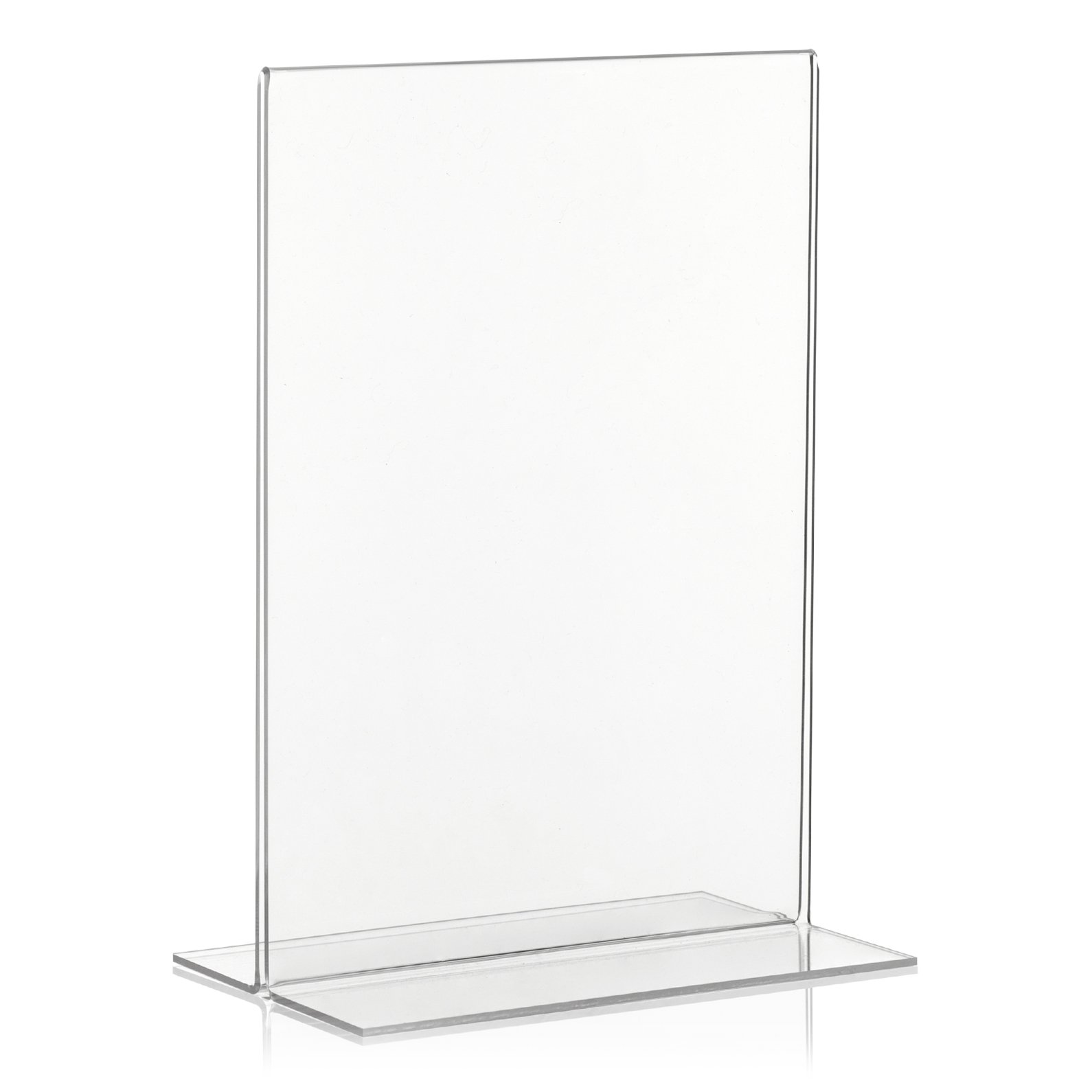 Vitadisplays DIN A5 Table Stand, Advertising T-Stand in Portrait Format, Made From Original Plexiglas (Pack of 5)