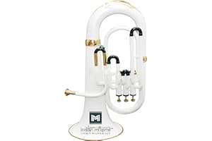Indian Musical Instrument Euphonium 3 Valve Bb Pitch WITH Carry Case & Mouthpiece (WHITE GOLD)