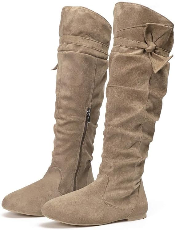 Amazon ロングブーツ レディース ジョッキーブーツレディース ロング ブーツ 黒 ローヒール ふくらはぎ ゆったり 疲れない ラウンドトゥ スエード ブーツ 歩きやすい 大きいサイズ サイドジップ 靴 防寒 膝丈 秋冬 大きい 筒周り 美脚 女の子 事務服 オフィス制服 通販