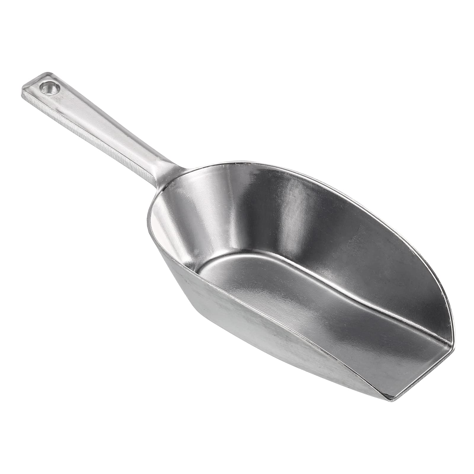 PATIKIL Ice Scoops, Aluminum 6.3" Small Ice Maker Flour Cereal Sugar Utility Shovel for Kitchen Bar Party, Silver Tone