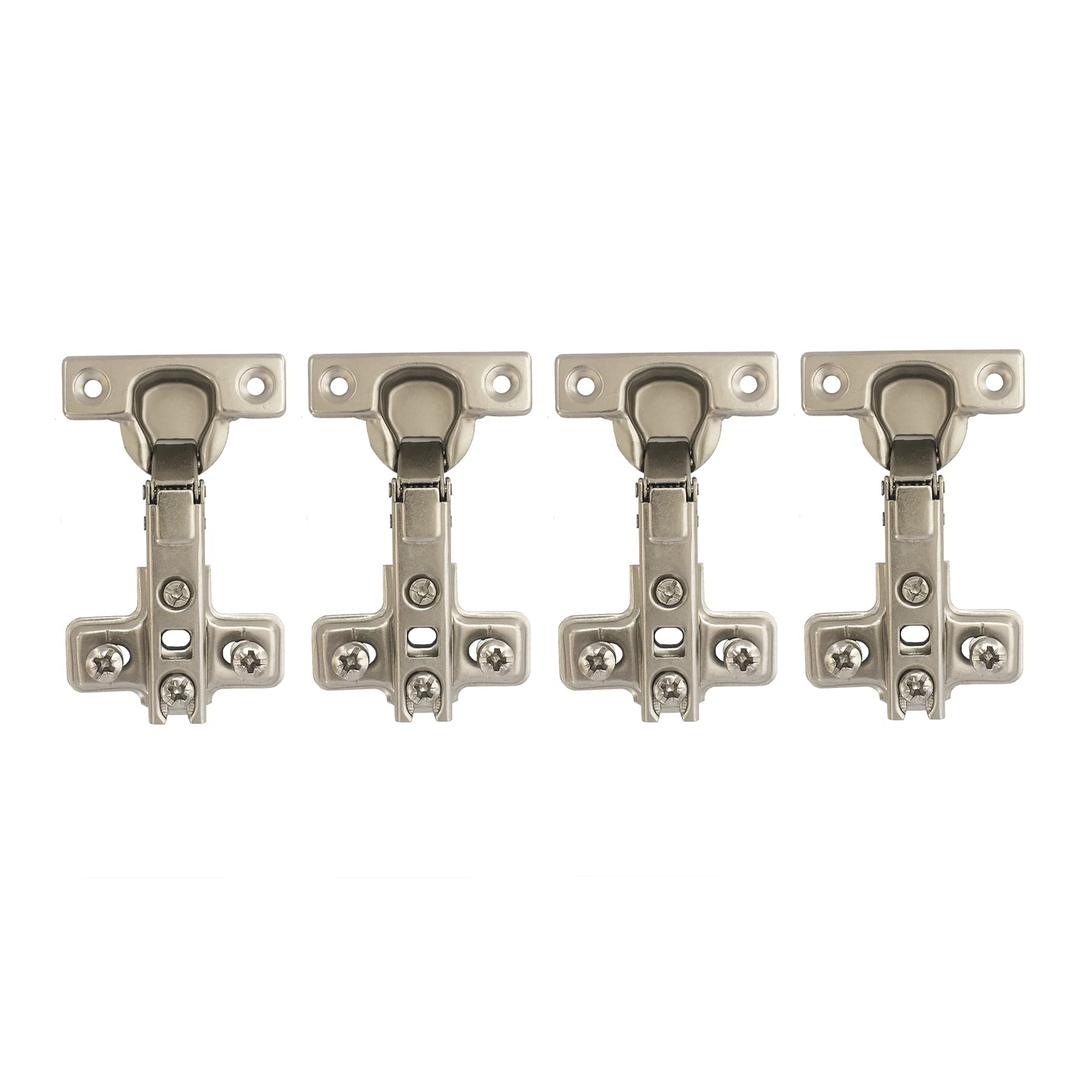 LIKERAINY 95 Degree Full Overlay Hinges 26mm Without Damper Kitchen Cabinet Cupboard Wardrobe Door Hinge Pack of 4