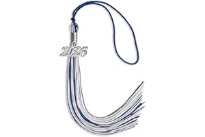 Endea Graduation Mixed Triple Color Tassel with Silver Date Drop