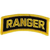 EagleEmblems PM0102 PM0102 Patch-Army,TAB,Ranger (GLD/BLK) (3'')