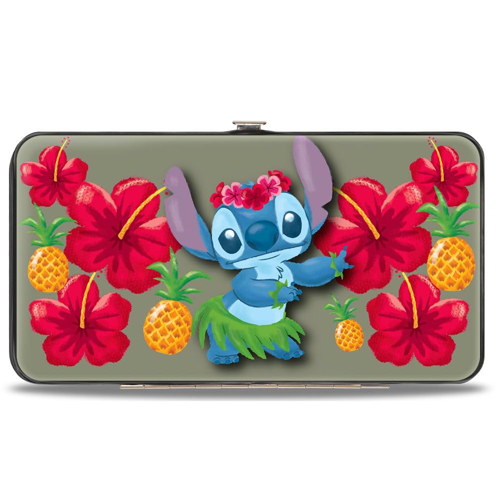 Buckle-Down Women's Hinge Wallet-Lilo & Stitch, 7" x 4", Lilo & Stitch, 7" x 4", Hinge Wallet - Lilo & Stitch