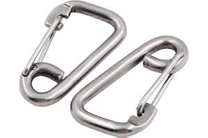 SHENGHUISS Spring Snap Hook Marine Grade 316 Stainless Steel Safety Quick Link Carabiner Heavy Duty Snap Hook Clip