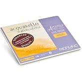Fabriano Artistico Acquarello, Extra White, Fine Grain, Cold Pressed, 23 x 30.5 cm, 20 Sheets, 300 g/m&sup2;, Artists' Watercolour Cardboard, Pad Glued on 4 Sides, 23 x 30,5 cm