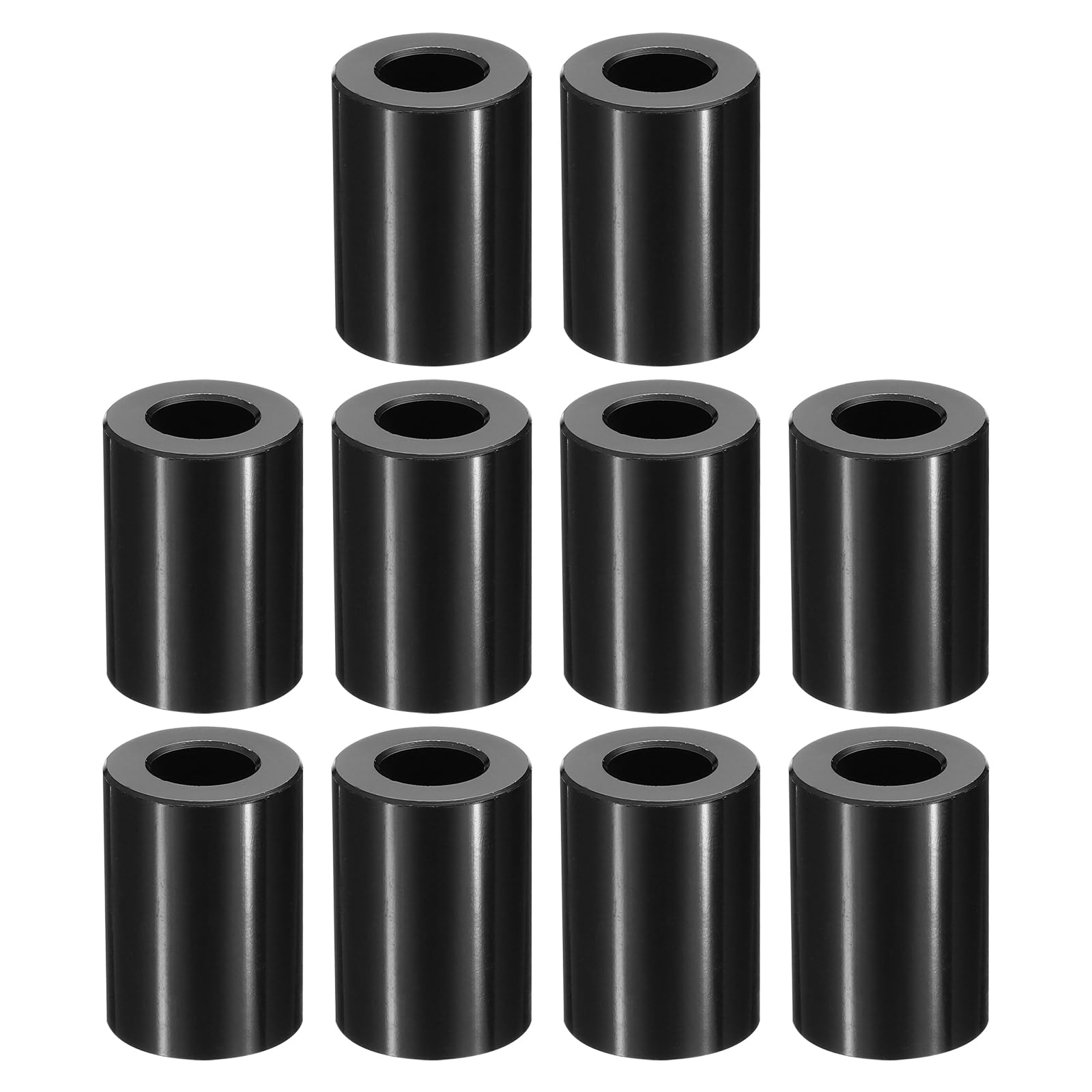 PATIKIL M10 Aluminum Spacers, 10 Pcs Metal Spacer Aluminum M10 x 3/4" OD x 1" L Aluminum Spacer Screw Standoff Round for 3/8" or M10 Screw Bolts