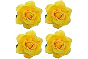 Sanrich 4pcs/pack Fabric Rose Hair Flowers Clips Mexican Hair Flowers Hairpin Brooch Headpieces