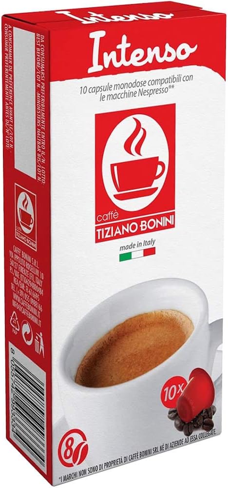 Amazon Caffe Bonini Intenso インテンソ ネスプレッソ用互換カプセル 10p ポッド カプセル Caffebonini カフェボニーニ 食品 飲料 お酒 通販