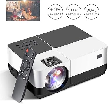 GJZhuan HD LED Projector, 3200 Lúmenes Home Cinema Proyector De ...