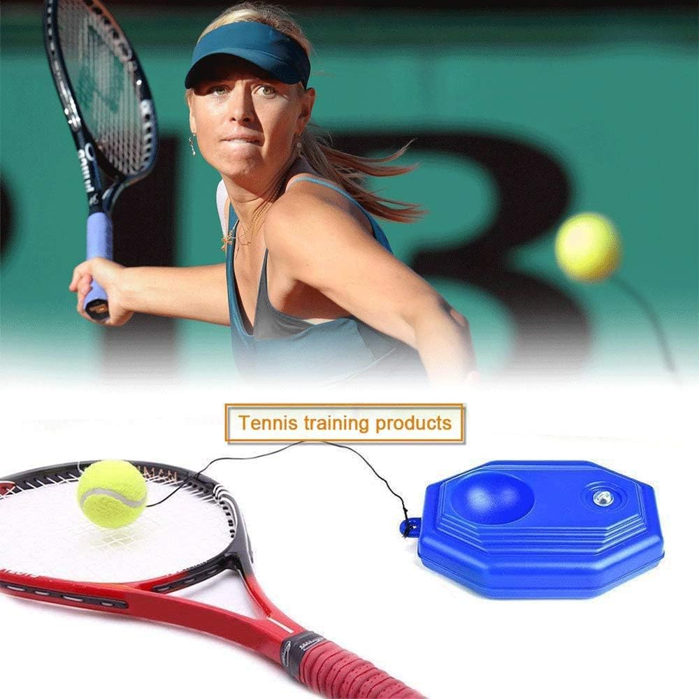 SIEBIRD Tennis Trainer Rebound Ball - Single Player Tennis Trainer Equipment with Elastic Ropes & 2 Training Balls - Portable Solo Exercise Baseboard for Beginners/Kids/Adults' Self-Study Practice : Sports & Outdoors