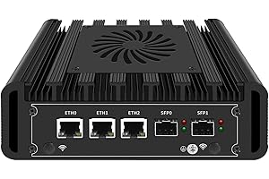 Mini PC N300 ES Firewall Hardware Intel 82599ES 2 x 10GbE SFP+, 3 x i226V 2.5GbE LAN OPNsense Appliance,AES-NI, 2HD, SIM Card