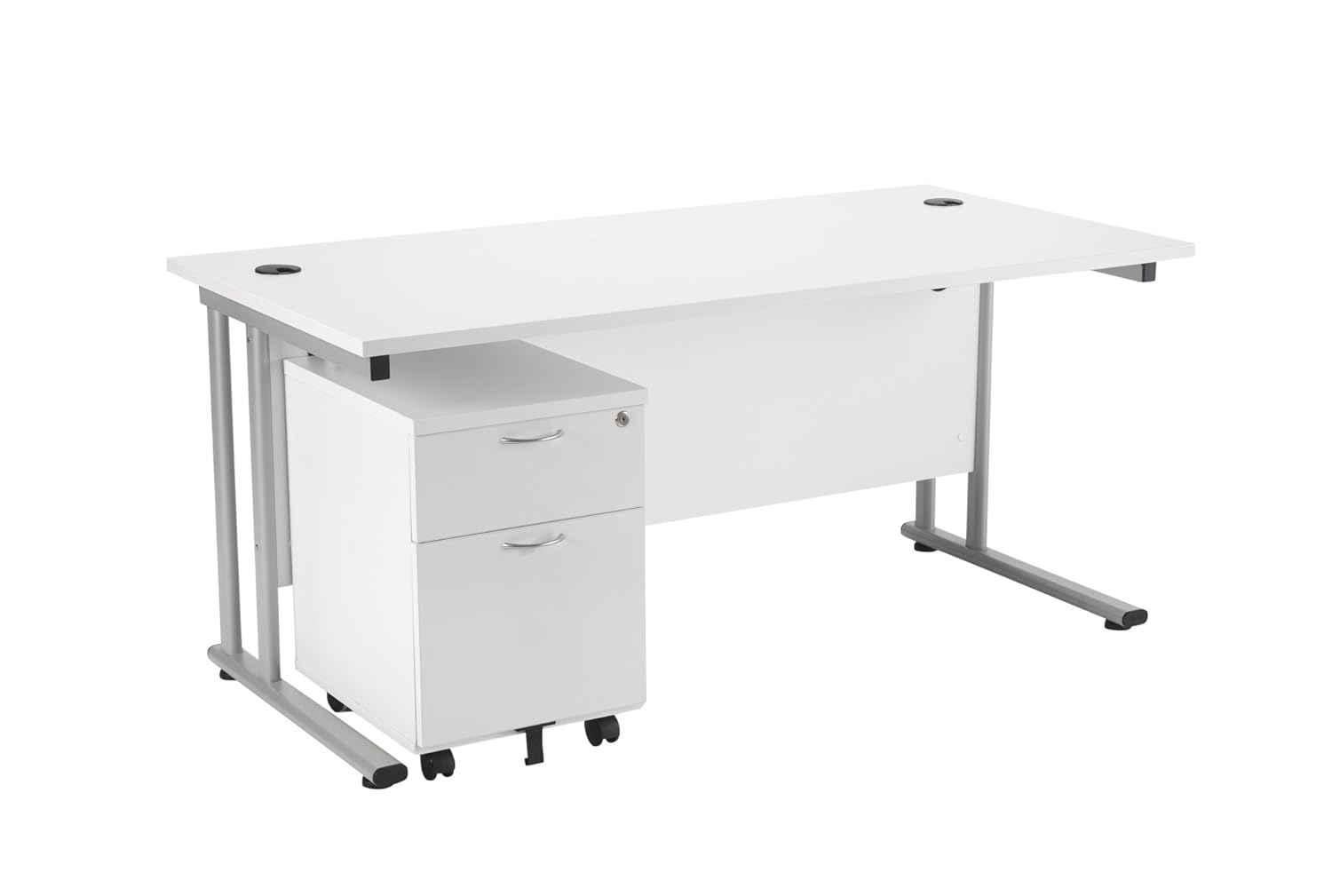 Office Hippo Professional Cantilever Office Desk With 2 Drawer Mobile
