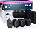 Arlo Ultra 2 Security Camera Outdoor 4K Wireless 2 Cam Kit Weatherproof view 1