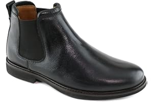 MARC JOSEPH NEW YORK MJNY Mens Casual Comfortable Genuine Leather Chelsea Ankle Boots Lightweight Breathable Elastic Classic Fashion Chukka Dress Boots