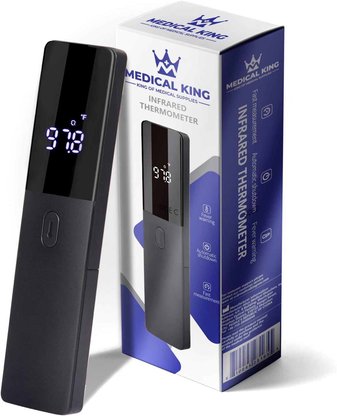 Infrared Thermometer - No Touch Thermometer - Digital Thermometer for Baby Thermometer or Adult Thermometer & Kids - Forehead Thermometer - 2 in 1 Dual Mode: Health & Personal Care