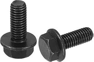 uxcell 20pcs M8-1.25 x 20mm Metric Flange Hex Cap Bolt Fully Thread DIN 6921 Flanged Bolts Hexagon Screws Carbon Steel Black 