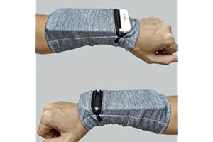 Unisex Running Hand Wrist Guard Storage Bag, Zipper Sweat Band Wrist Support Wristband Sweatband Wrist Wallet, Suitable for G