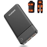 ARINTA 5V 2.4A Battery Pack 10000mAh for Heated Vest, Jacket, Stadium Seats, Chair, Power Bank Portable Charger for USB Devices, Heated Clothing, Heated Blanket, Sleeping Bag, Heated Coat. (Black)