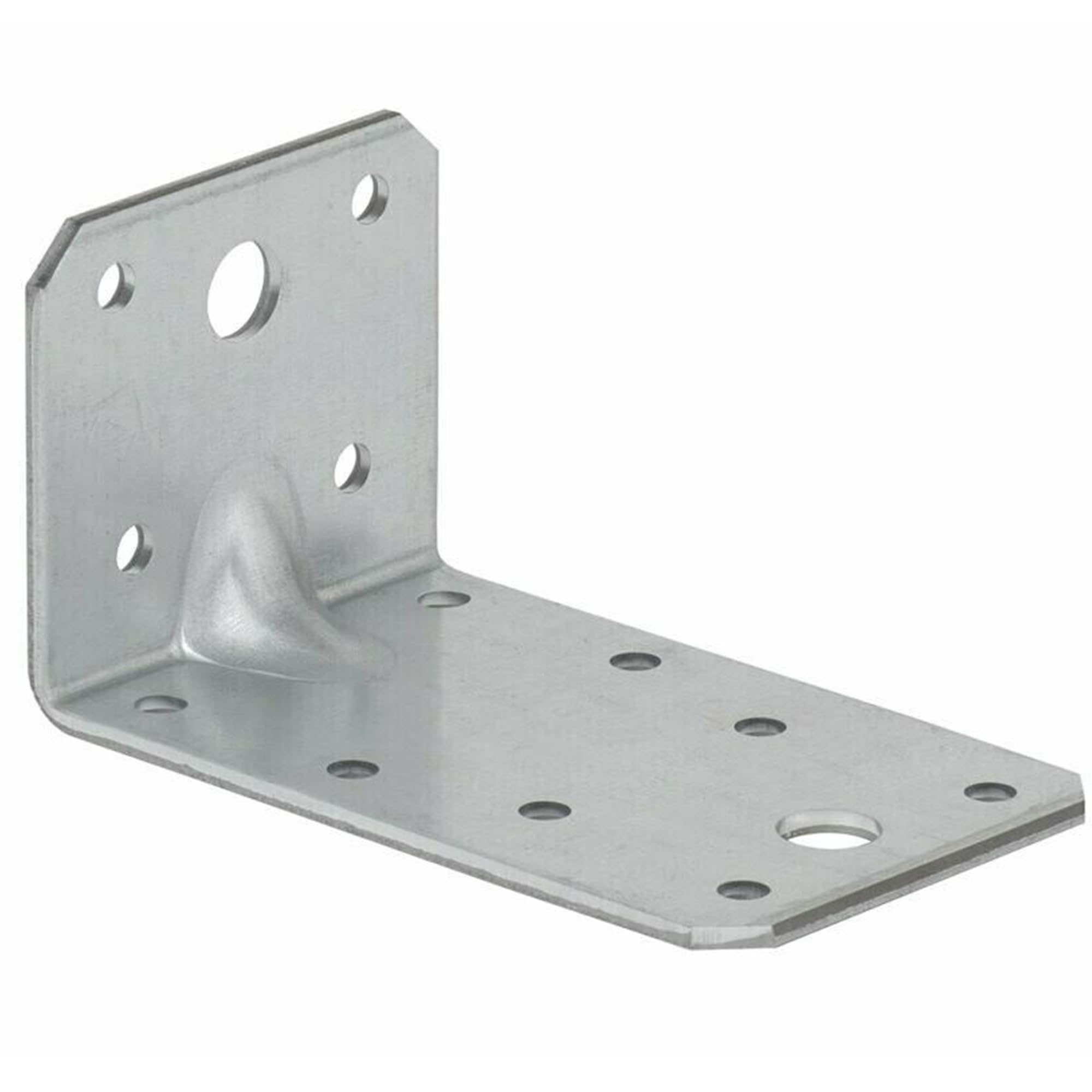 Angle Bracket Heavy Duty 2.5mm Galvanised Steel Metal Corner Braces for Joining, Bracing, and Reinforcing Pack of: 20 Size: 90x50x55x2.5mm