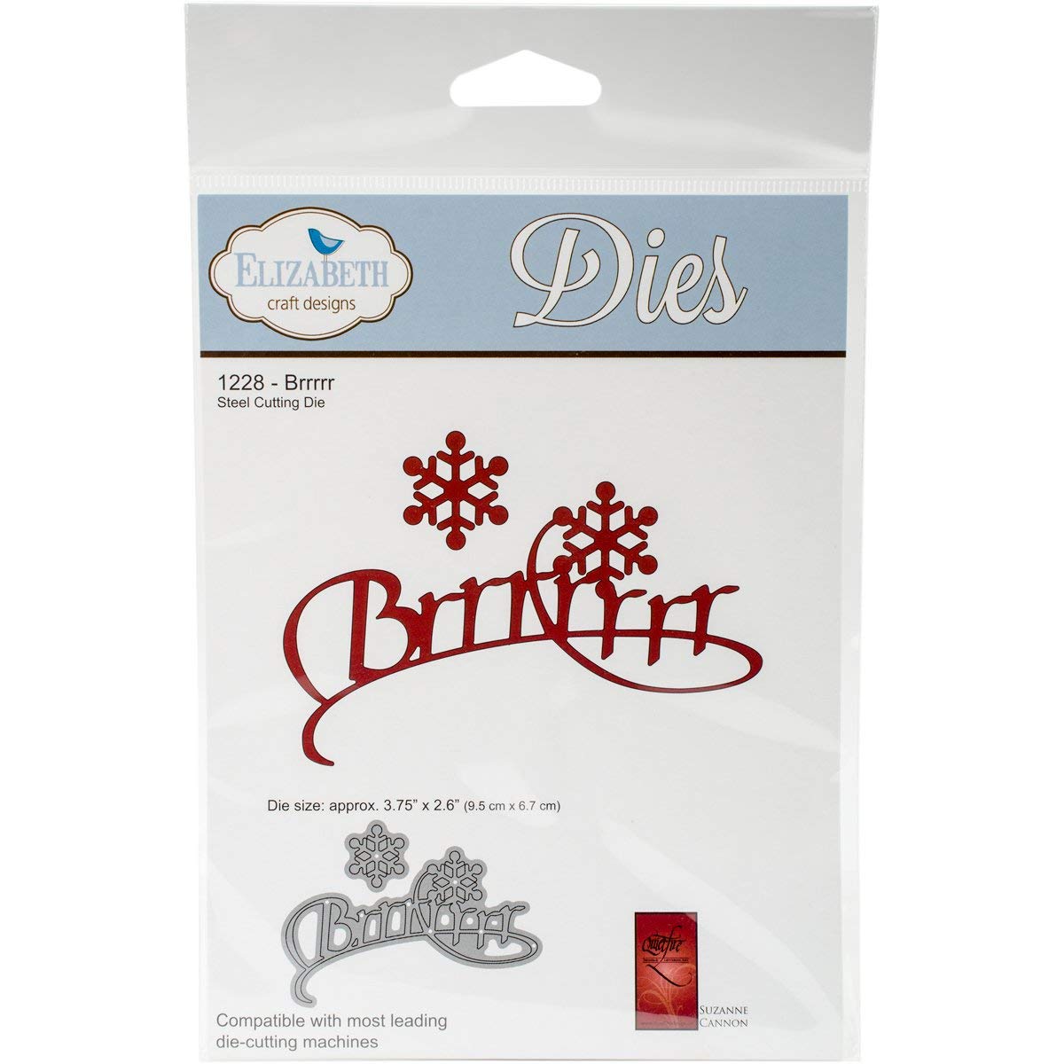 Elizabeth Craft Designs Brrrrr Die, Metal, Grey, 21.3 x 13.7 x 0.2 cm