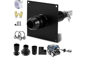 AGFKXO Generator Exhaust Extension Silencer Kit, Exhaust Silencer, Stainless Steel Durable, 52% Less Noise, Compatible with F
