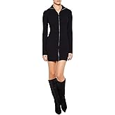 Forever 21 Womens Bodycon Zip-up Mini Sweater Dress