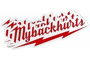 STICKY DUDE 3pcs My Back Hurts Funny Builder Electrician Construction Welder Carpenter Sticker Decal - for Car, Laptop, Motorcycle or Any Smooth Surface (4in)