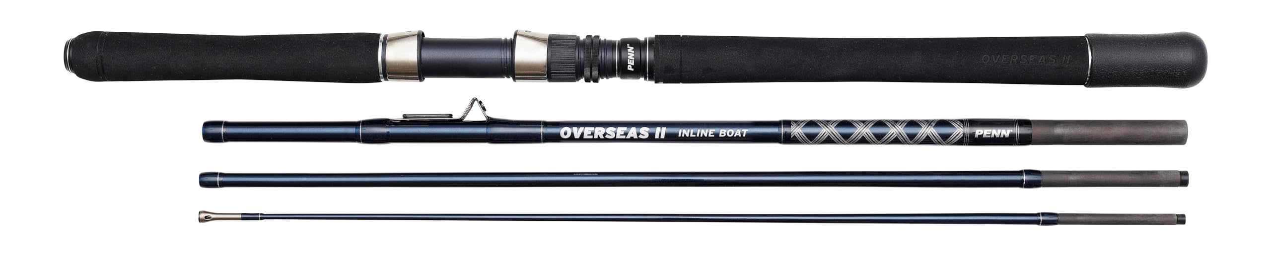 PENN Overseas II Inline Boat Rod, Fishing Rod, Spincasting rods, Sea Fishing, Perfect for all Sea Fishing Species, Unisex, Assorted, 2.10m |30-50lb
