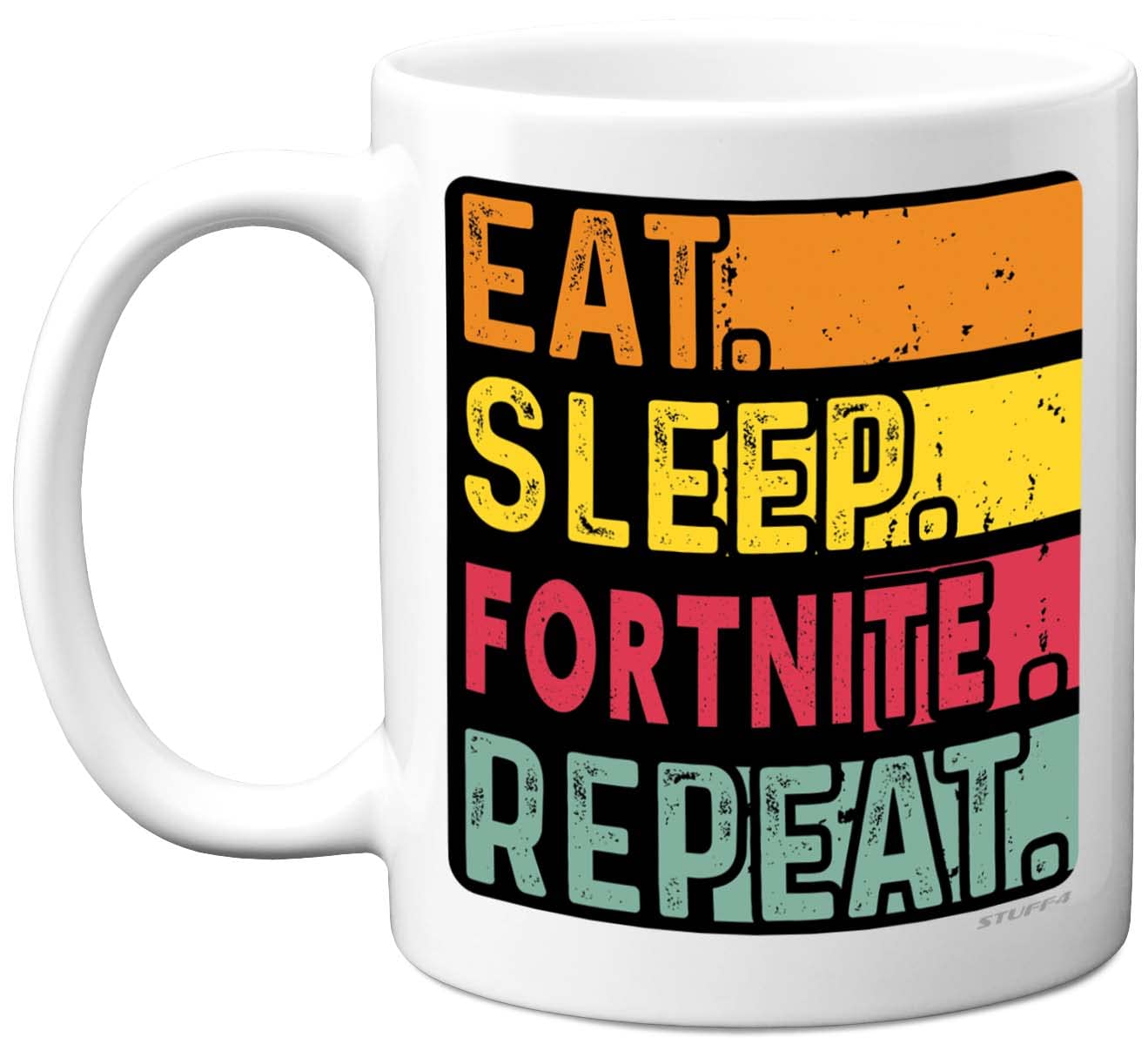 Birthday Mug Gifts for Men Women Him Her - Eat, Sleep, FN, Repeat - Funny Happy Birthday Present Gift for Gaming Video Game Lovers, 11oz Ceramic Dishwasher Safe Premium Mugs