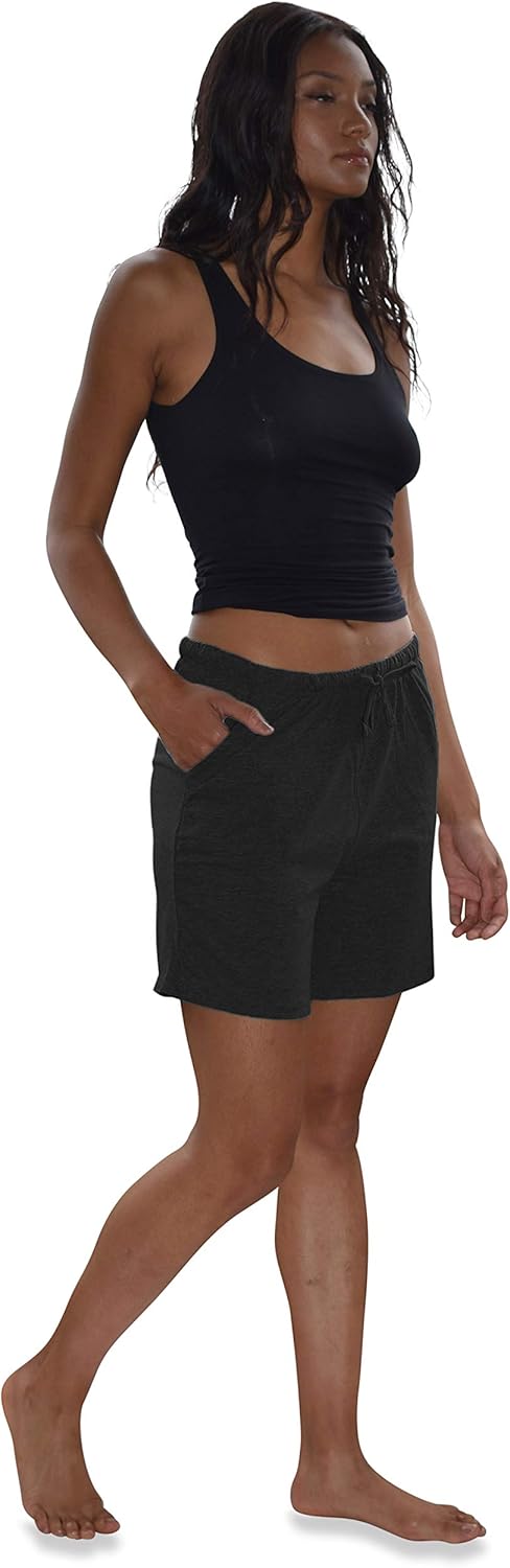 Sexy Basics Women's 3 Pack Cotton Sleep Pajama Shorts with Pockets & Drawstring at  Women’s Clothing store