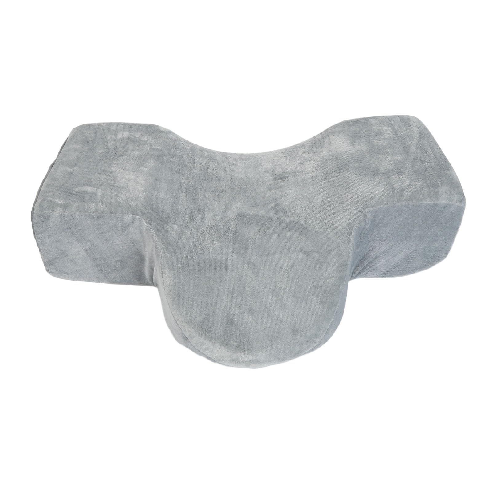 Beauty Eyelash Extension Neck Pillow, Ergonomic Curve Beauty Salon Lashing Pillow, Comfortable Velvet Memory Foam Eyelash Pillow for Lash Extension, Grafting Make Up, Grey