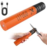 LEFUGO Cordless Electric Knife Sharpener, Rechargeable, 3-Speed, 7000RPM | Portable knife sharpener for home kitchen with 2000mAh battery,fast sharpening tool, 2-stage, Type-C charge, straight blades