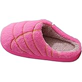 Fuzzy Bread Slippers for Men and Women Memory Foam Plush Lining Concha Slipper Warm Soft Cozy Home Shoes for Mom Gifts
