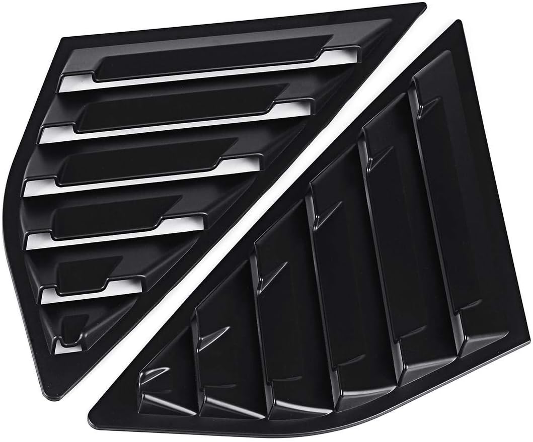 Carvicto - ABS Carbon Fiber Color Rear Quarter Panel Window Side Louvers Vent Cover Sticker Trim For Ford For Focus ST RS Hatchback 4 Door