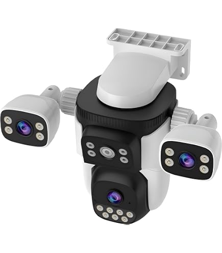 Amazon.com : EVERSECU Triple Lens WiFi PTZ Security Camera, Three