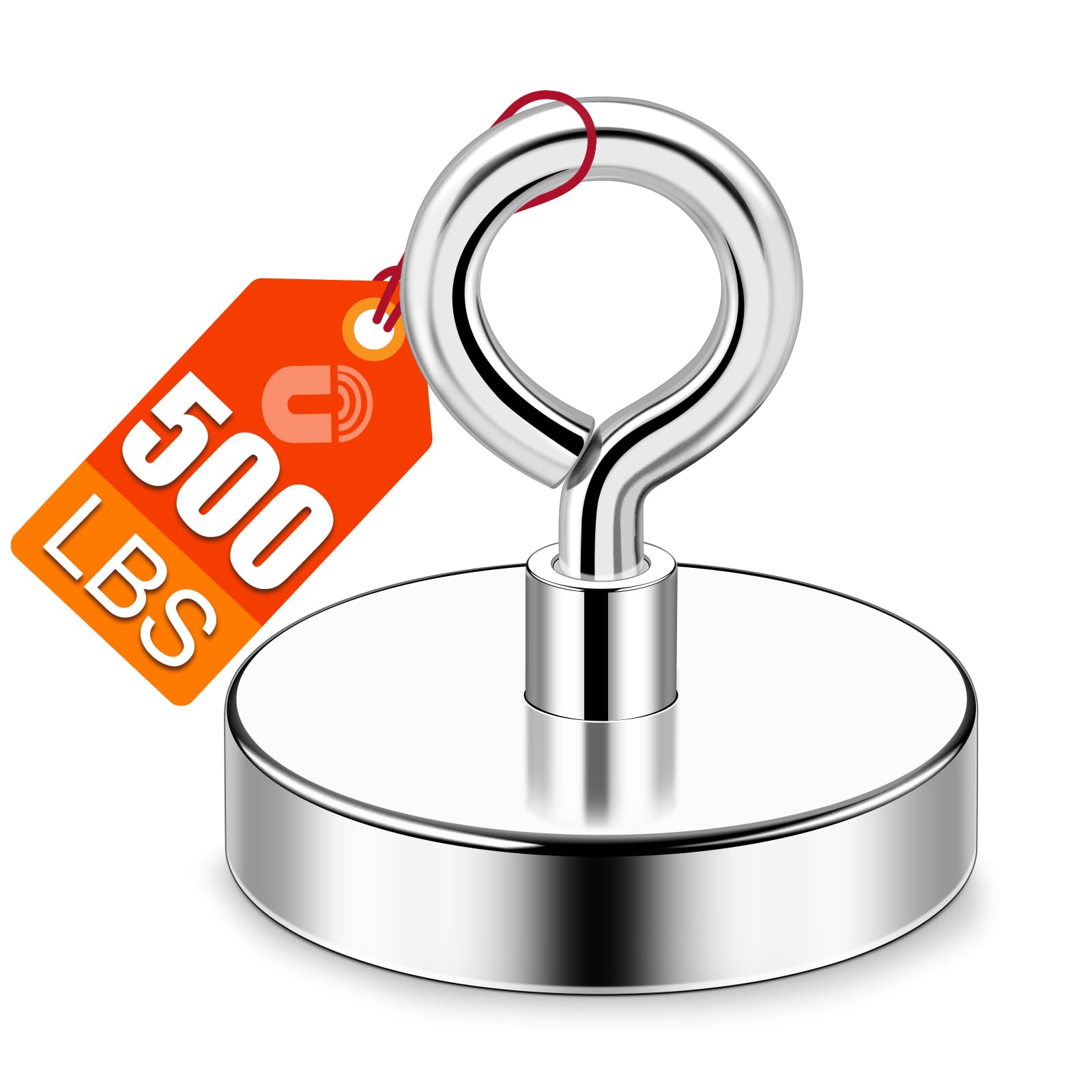 Photo 1 of Strong Fishing Magnets 500 lbs(227 KG) Strong Neodymium Magnet Heavy Duty Magnets with Countersunk Hole Eyebolt for Magnetic Fishing and Retrieving in River