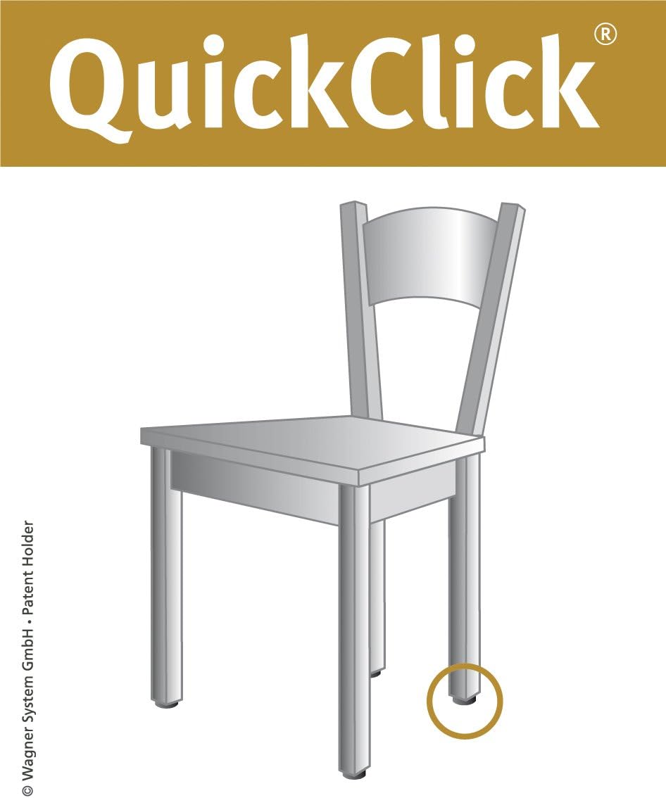 Wagner QuickClick® Chair/Set of 8 Replacement Gliders – 'Stop – 17 mm Diameter – 15833900 - Image 5