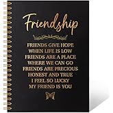 THEBESTU Friendship 160 Pages Blank Spiral Notebook, Funny Bestie Gifts for Women Friendship, Best Friend Birthday Gifts for Friends, BFF Soul Sister Work Bestie Gifts, Thanksgiving Friend Gifts