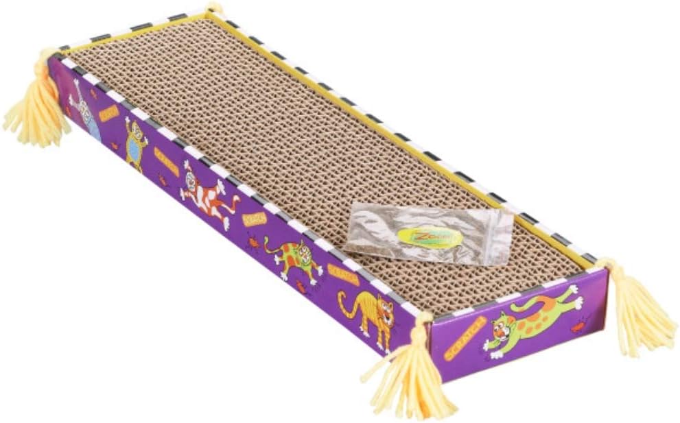 Petmate FATCAT Big Mama's Scratchy Box Cardboard Cat Scratcher, Catnip Toy Included : Scratching Pads : Pet Supplies