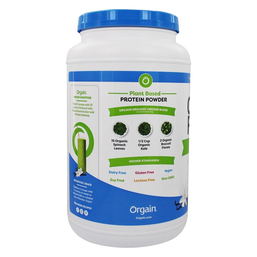 Orgain Organic Plant Based Protein & Greens Powder, Vanilla Bean