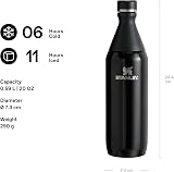 Stanley All Day Slim 0.6L Water Bottle Stainless Steel Black view 2