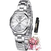 OLEVS Watches for Women Luxury Elegant Stainless Steel Waterproof Luminous Diamond Women's Fashion Watch Ladies Watches for Small Wrists