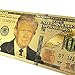 AtSKnSK Donald Trump 100 Dollars Gold Foil Banknote for Collection Gifts Commemorative 45th President of USA
