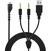 Arctis7 Replacement Audio Cable for SteelSeries Arctis 3, Arctis 5, Arctis 7, Arctis Pro – 6ft USB Audio Cord Compatible with PC, Mac, and Laptop – Charging & Audio Support for Gaming Headsets