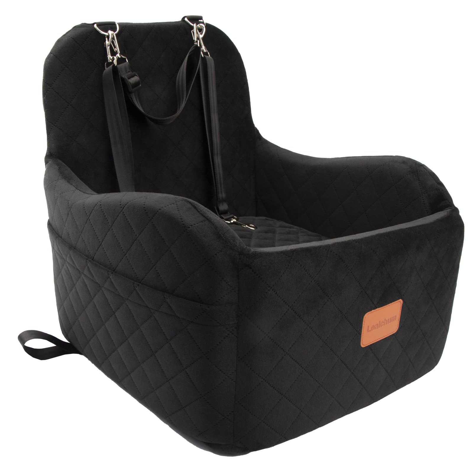 Photo 1 of ***FACTORY SEALED===Lealchum Dog Booster Car Seat for Small/Medium Dogs Up to 35lbs,Elevated Cushion Fits in Front/Back Seat,Fully Detachable and Washable,2 Storage Pockets & Dog Leashes,Easy to Install(Black,Medium)